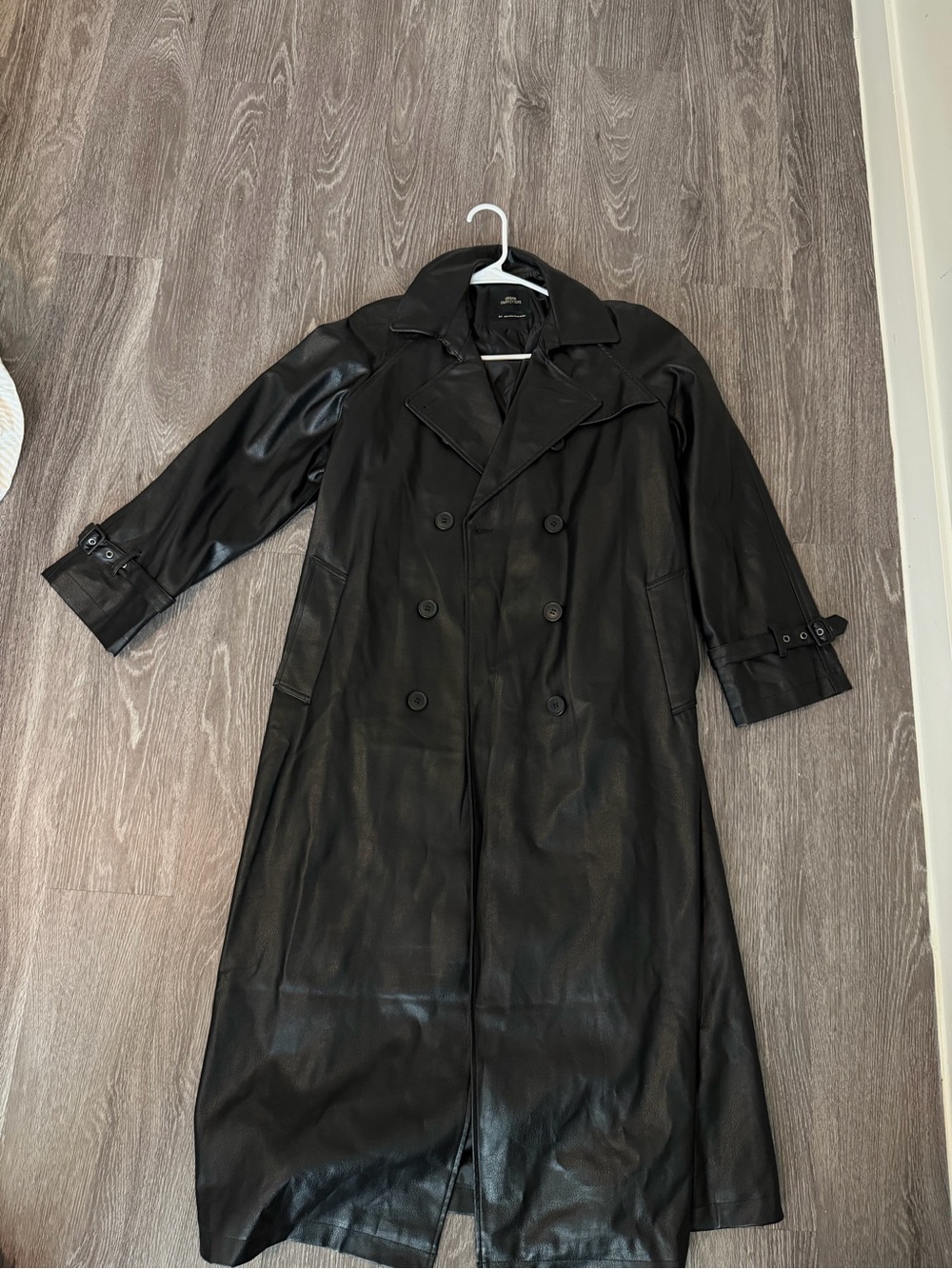 Urban outfitters leather trench coat